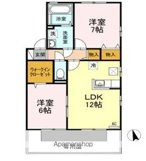 リビングタウン松縄A・B・C棟【1階】の間取り