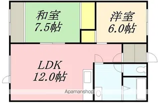 メゾンドピュアA棟【202号室】の間取り