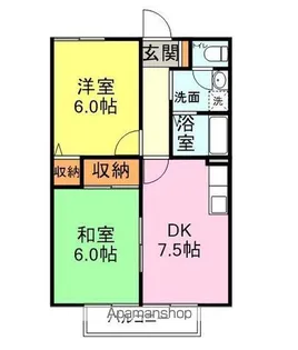 カーサデルマ【201号室】の間取り