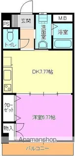 シャトー岐山館【605号室】の間取り