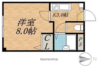クゥーネルS【303号室】の間取り