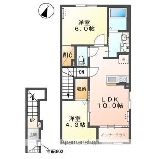 (仮)千駄塚アパートB【2階】の間取り