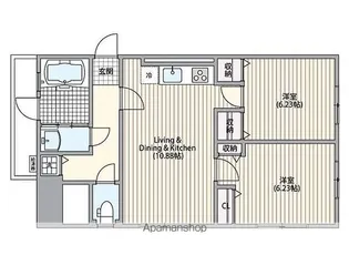 PALCON三軒茶屋【2階】の間取り