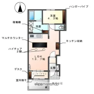 メゾン ボヌール【101号室】の間取り