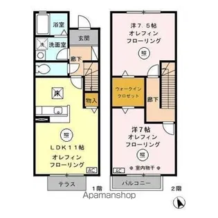 WILL VILLAGE ABCD【1階】の間取り