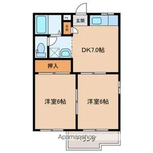 ラズベリーハウス【2階】の間取り