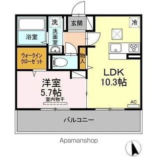 サン・グレース皆実I【1階】の間取り