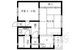 瓜生ハイツ【206号室】の間取り