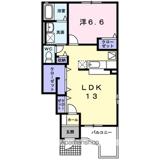 アルプローゼ Ⅱ【1階】の間取り