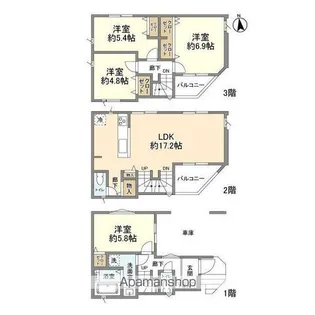 東京都日野市大坂上4丁目【一戸建】の間取り