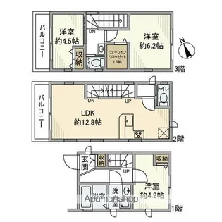 東京都荒川区西日暮里4丁目【一戸建】の間取り