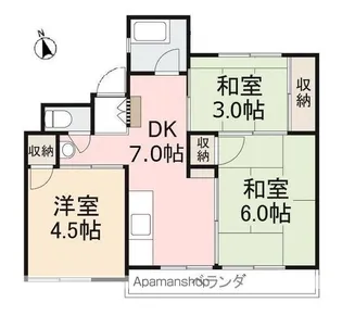平成マンション【109号室】の間取り