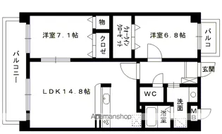 サンプラスパⅡ【305号室号室】の間取り