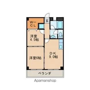 吉田マンション【4B号室】の間取り