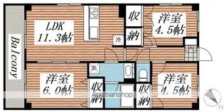 プレステージヤツ【2階】の間取り