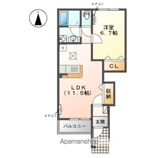 CAMERA FELICE【1階】の間取り