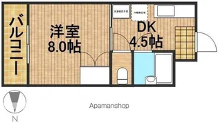メゾンエクセルⅠ【203号室】の間取り