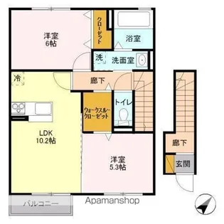 SAKURAⅡ【206号室】の間取り