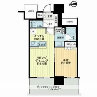 ライオンズタワー柏【5階】の間取り