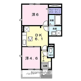 グッドフォーチュン Ⅰ【1階】の間取り