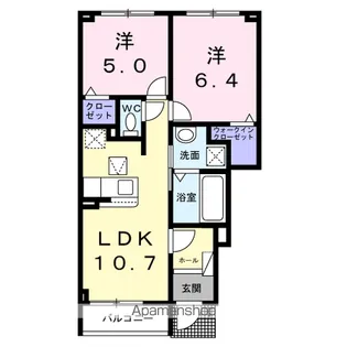 グラシア【1階】の間取り