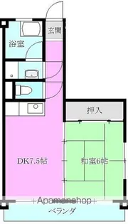 山口ビル【101号室】の間取り