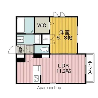 ヘーベルメゾン豊中【1階】の間取り