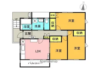 福島県耶麻郡磐梯町大字磐梯字七ツ森【一戸建】の間取り