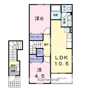 ティーフベルクA【2階】の間取り