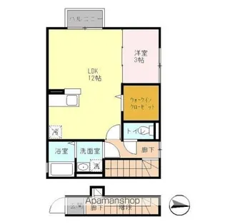 ローズコート和田【2階】の間取り