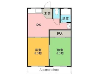 ふじハイツB【202号室】の間取り