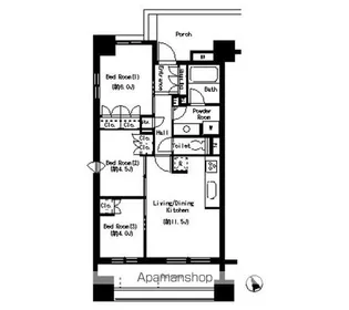 パークアクシス大塚【9階】の間取り