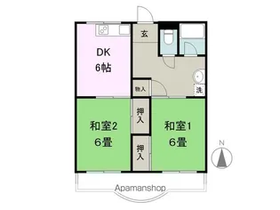 南原ハイツ【301号室】の間取り