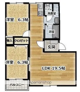 グランエスポワールⅡ【2階】の間取り