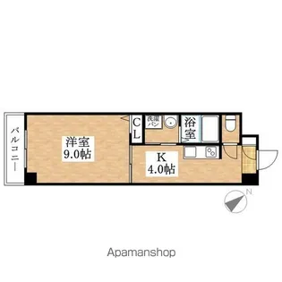 クレアール古城Ⅱ【1階】の間取り