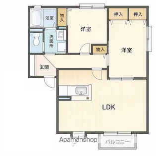 アビタシオン松前台C棟【2階】の間取り