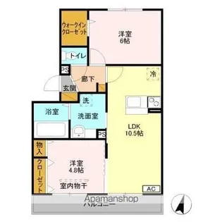 プリムローズ美南【2階】の間取り