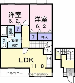 ハイム高岡 Ⅱ【2階】の間取り