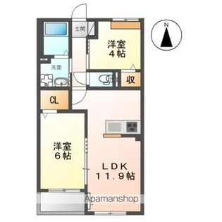 メゾン・リヴェール【203号室】の間取り