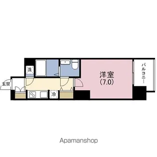 アドバンス上町台ラシュレ【5階】の間取り