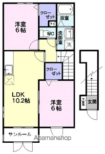 アプローズ【2階】の間取り