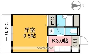 コーポ成岡Ⅱ【1階】の間取り