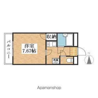 1Kの間取り画像