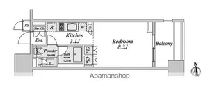 レジディア芝浦KAIGAN【3階】の間取り