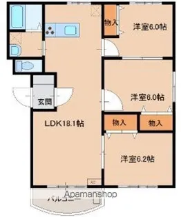 マンションEMOTION【103号室】の間取り