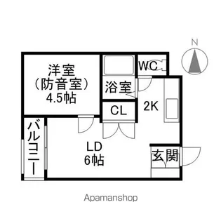 ムジカ・セ・ピアーチェ【1階】の間取り