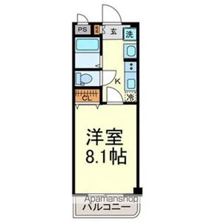 プランドール中村公園【202号室号室】の間取り