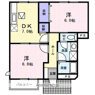 クレストールエム【1階】の間取り