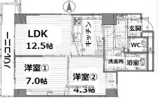 シティコート目黒4号棟【6階】の間取り