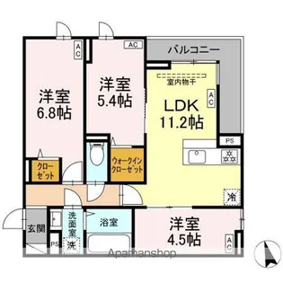 東京都練馬区下石神井3丁目【アパート】の間取り